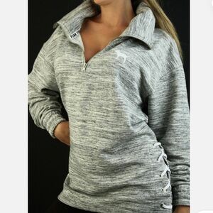 Victoria's Secret Gray Polo Collar Sweatshirt